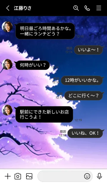 [LINE着せ替え] 冬のサクラ #CPHT012。の画像3