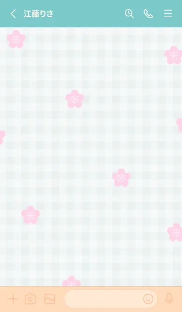 [LINE着せ替え] bluegreen シンプルな桜の花03_1の画像2