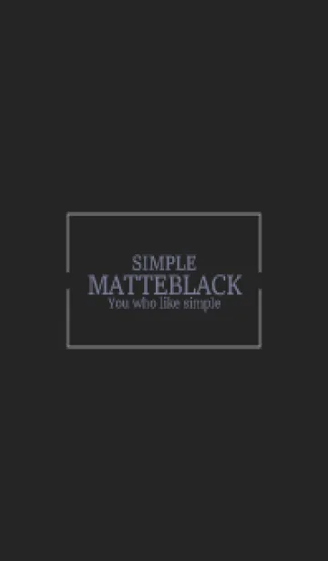 [LINE着せ替え] MATTE BLACK - SIMPLE 23の画像1