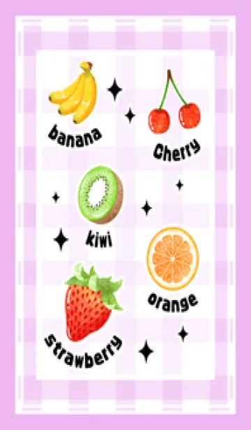 [LINE着せ替え] フルーツ -light purple-の画像1