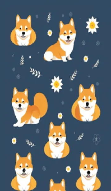 [LINE着せ替え] 柴犬ファミリー I3u6の画像1