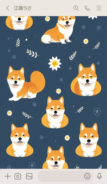 [LINE着せ替え] 柴犬ファミリー I3u6の画像2