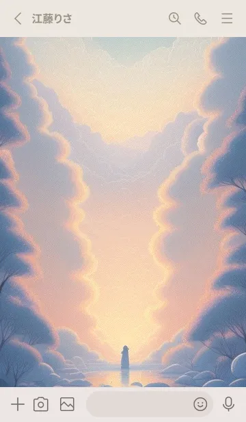 [LINE着せ替え] ピンクの風景 Vh2Zの画像2