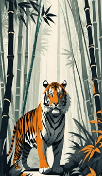 [LINE着せ替え] 竹林の虎 HIBLの画像1