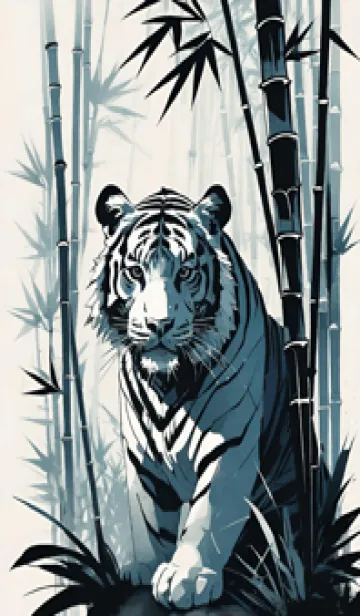 [LINE着せ替え] 竹林の虎 8vQfの画像1