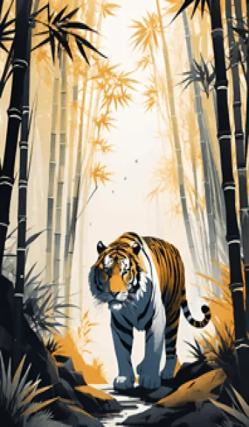 [LINE着せ替え] 竹林の虎 Rryxの画像1