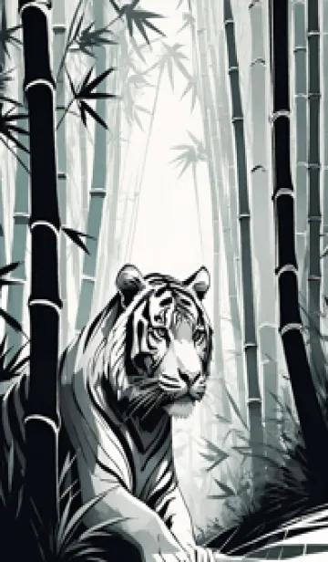 [LINE着せ替え] 竹林の虎 p0AWの画像1