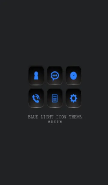 [LINE着せ替え] BLACK - BLUE LIGHT ICON THEME SWITCH 2の画像1