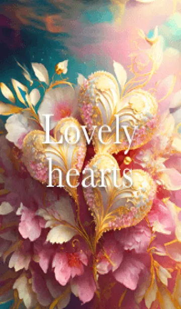 [LINE着せ替え] Lovely hearts02_JPの画像1
