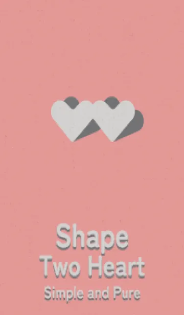 [LINE着せ替え] 2ハートのきせかえ ピンクグレーの画像1