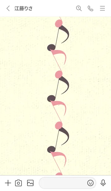 [LINE着せ替え] 八分音符1 ローズピンクの画像2