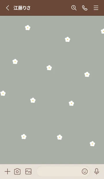 [LINE着せ替え] flower pattern_kusumigreenの画像2