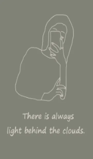 [LINE着せ替え] selfie girl / khakiblackの画像1