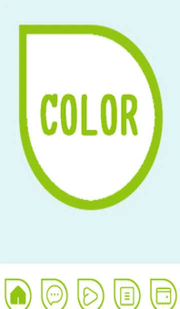 [LINE着せ替え] green color J109の画像1