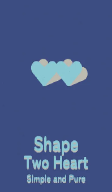 [LINE着せ替え] 2ハートのきせかえ 群青の画像1