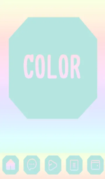 [LINE着せ替え] green color rainbow K18の画像1