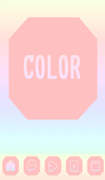 [LINE着せ替え] pink color rainbow K07の画像1