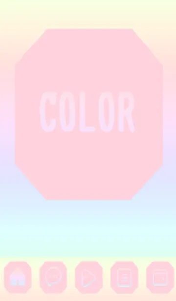 [LINE着せ替え] pink color rainbow K08の画像1