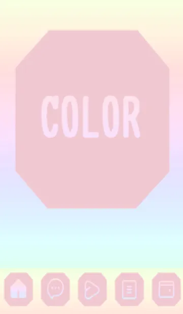 [LINE着せ替え] pink color rainbow K09の画像1