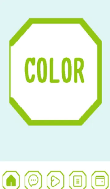 [LINE着せ替え] green color K109の画像1