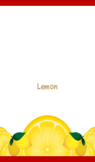 [LINE着せ替え] レモンのアレンジ 赤とベージュの画像1