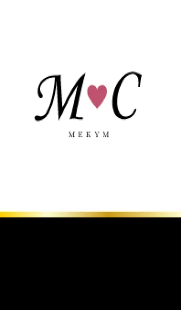 LOVE INITIAL-M&C イニシャル 9のLINE着せ替え