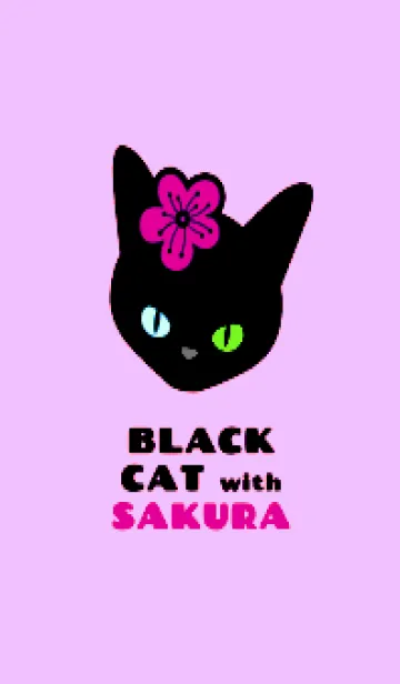 [LINE着せ替え] ブラックキャット＆桜 8の画像1