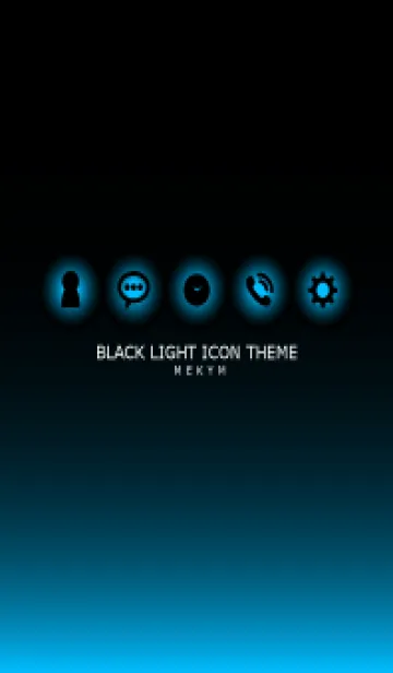 [LINE着せ替え] BLACK - LIGHT ICON THEME 2の画像1