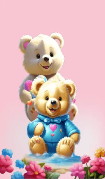 [LINE着せ替え] Cute teddy Bear themeの画像1