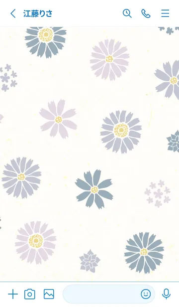 [LINE着せ替え] 花3種 ふわり7の画像2