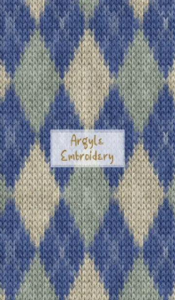 [LINE着せ替え] Argyle Embroidery 43の画像1