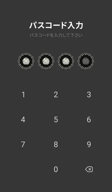 [LINE着せ替え] レース 001 【薔薇×白×黒】の画像4