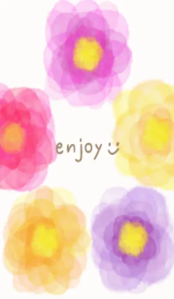 [LINE着せ替え] 水彩 花 赤系29の画像1