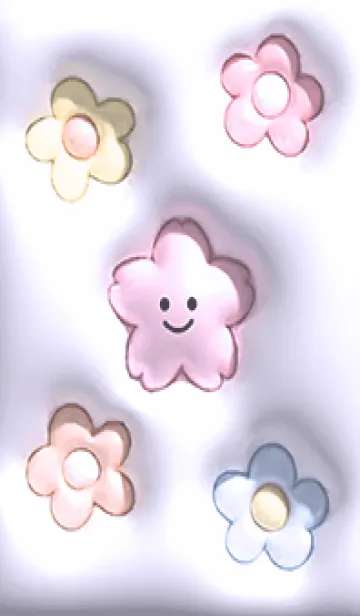 [LINE着せ替え] purple ぷっくり桜ちゃんと花09_1の画像1