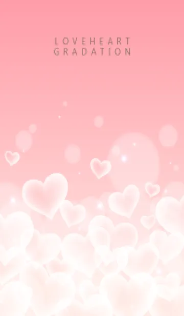 [LINE着せ替え] LOVE HEART GRADATION Pink&Beige 23の画像1