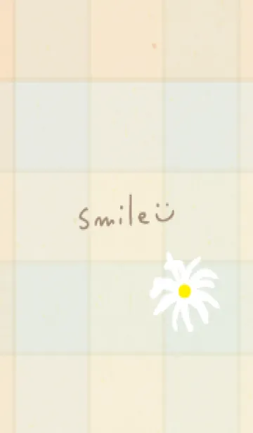 [LINE着せ替え] チェック柄 マーガレット15の画像1