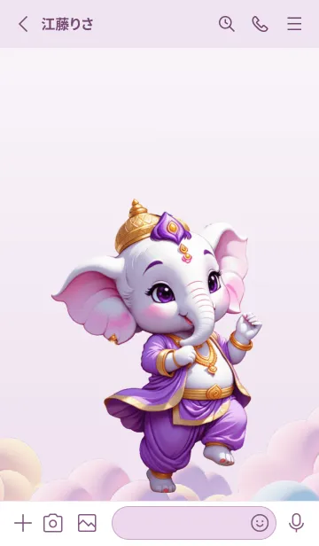 [LINE着せ替え] Purple Ganesha for rich Theme 2 (JP)の画像2
