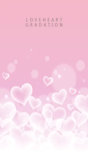 [LINE着せ替え] LOVE HEART GRADATION Pink&White 23の画像1