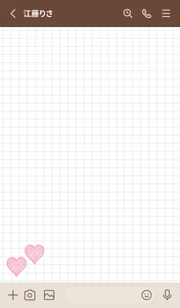 [LINE着せ替え] 幸運ハートの方眼紙/くすみグリーンの画像2