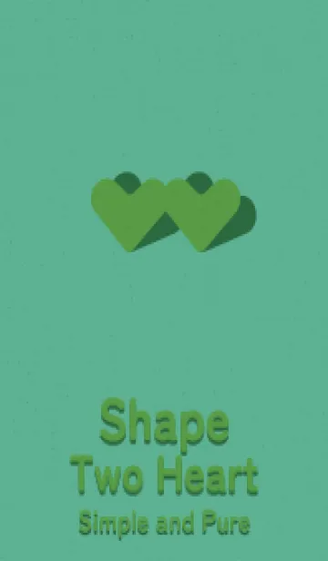 [LINE着せ替え] 2ハートのきせかえ 青緑の画像1