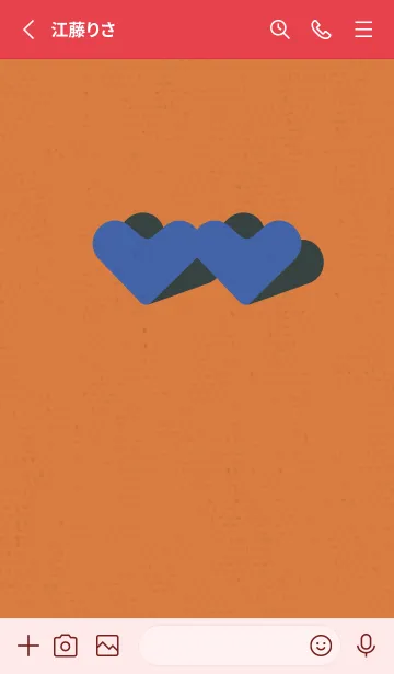 [LINE着せ替え] 2ハートのきせかえ 元気の画像2