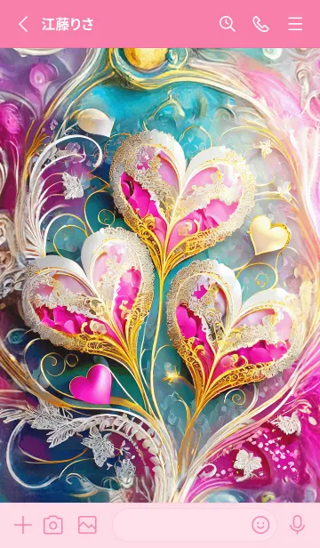 [LINE着せ替え] Lovely hearts05_JPの画像2