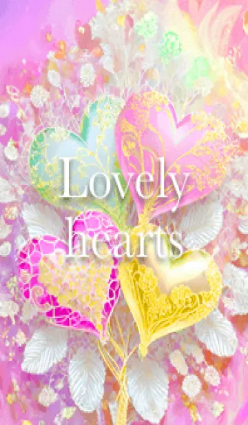 [LINE着せ替え] Lovely hearts07_JPの画像1