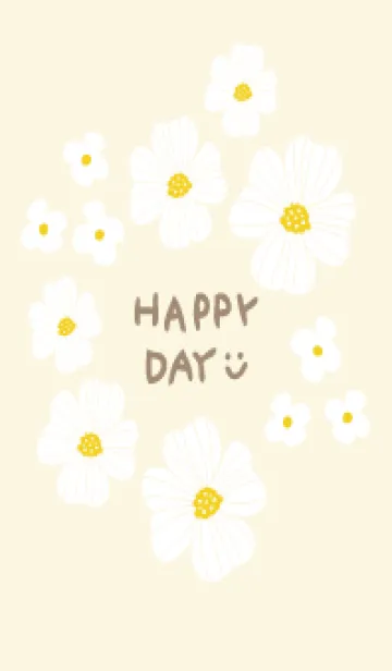 [LINE着せ替え] お花のホワイトリース30の画像1