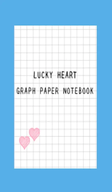 [LINE着せ替え] 幸運ハートの方眼紙の着せかえ/ブルーの画像1