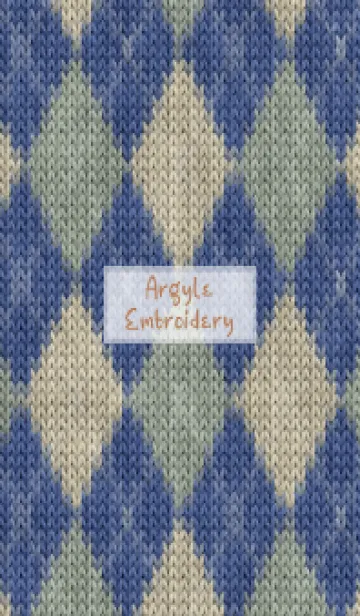 [LINE着せ替え] Argyle Embroidery 44の画像1