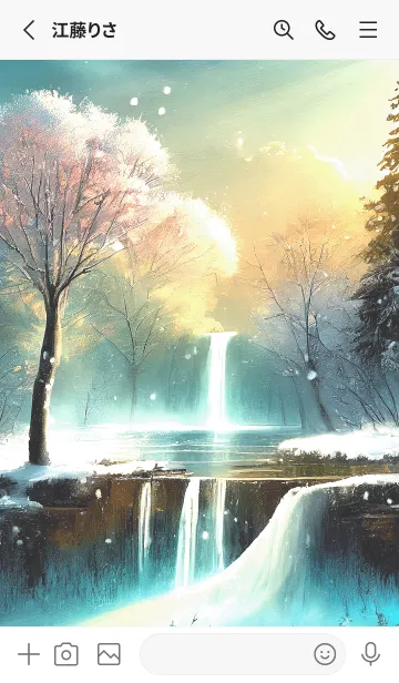 [LINE着せ替え] 優美な冬の風景の着せかえ(Winter-2703)の画像2