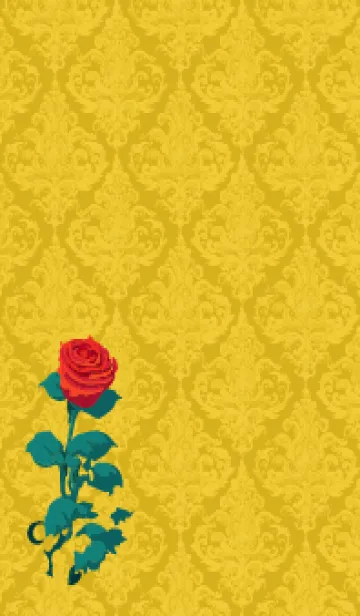 [LINE着せ替え] yellow 薔薇と洋風模様の画像1