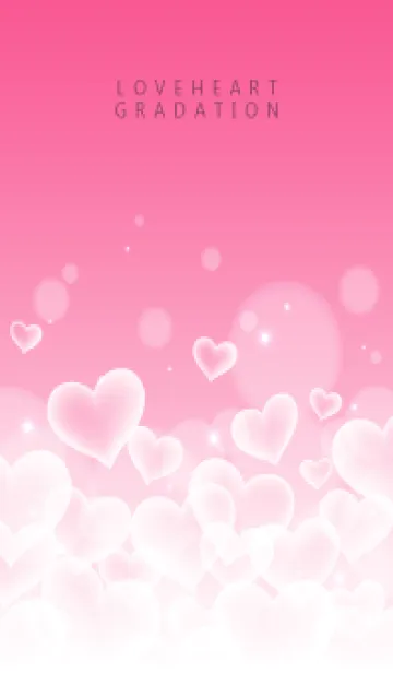 [LINE着せ替え] LOVE HEART GRADATION Vividpink&White 11の画像1