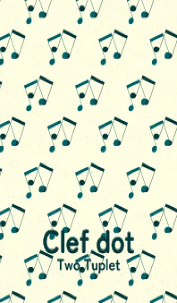 [LINE着せ替え] 2連符柄  ディープティールグリーンの画像1